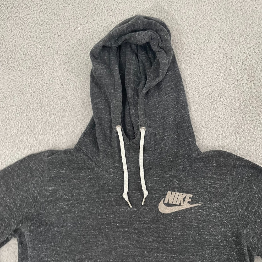 Nike  Gym Vintage Hoodie Women M Gray Sportswear Athletic Lounge Pullover - Picture 2 of 10